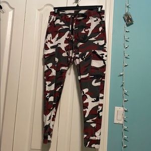 Red and Black camo pants
